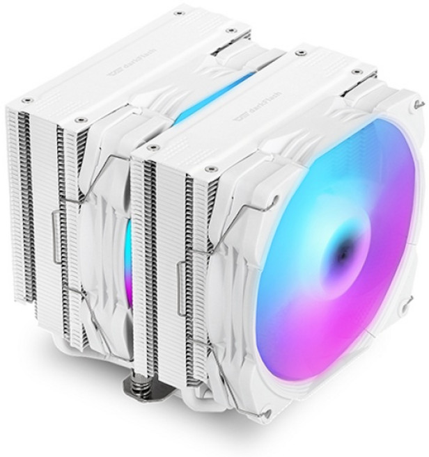 다크플래쉬 darkFlash Ellsworth D21 ARGB 듀얼타워 공랭 CPU 쿨러 (화이트), 화이트