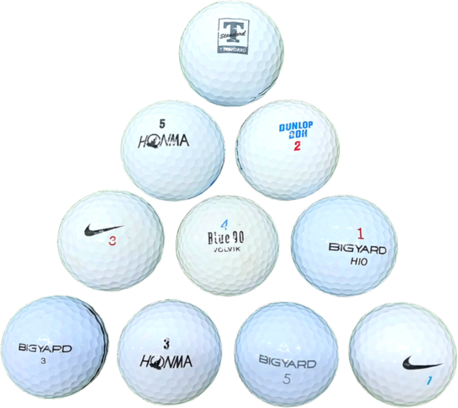 A급 칼라 혼합 50알 골프 로스트볼, 화이트혼합, 1개입, 50개