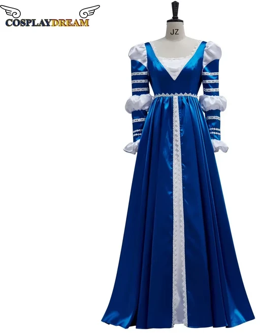 Borgi 프레 Lucrezia 드레스 이탈리아 르네상스 Aleander VI 중세 의상 하이 웨이스트 라인 볼 가운