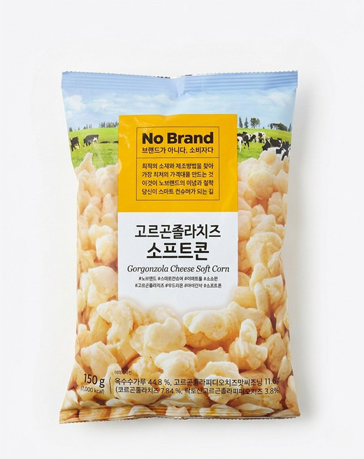 노브랜드 고르곤졸라 치즈 소프트콘 대용량 인간사료, 150g, 12개