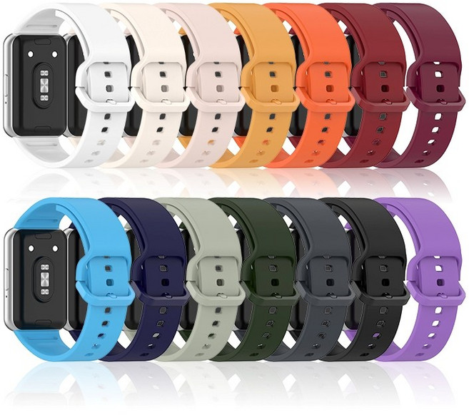 TAOMI 갤럭시 핏3 호환 실리콘 기본 스트랩, 레드