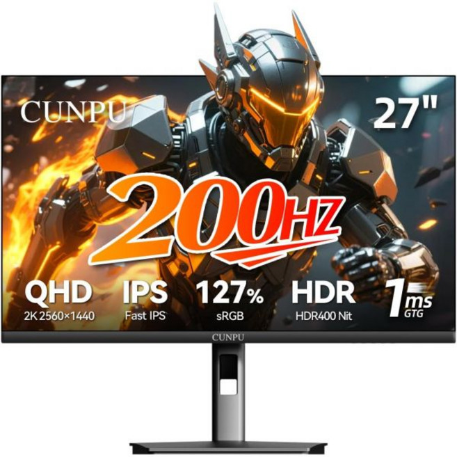 비브랜드 27인치 4K 게이밍 모니터 144Hz UHD IPS HDR PS5 Xbox 호환 높이조절, QHD 200Hz