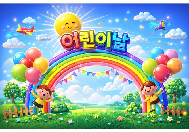어린이날현수막 3D어린이날현수막 어린이날파티 어린이날풍선현수막, 1개, A005 120+180