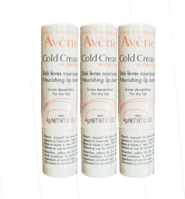아벤느 콜드크림 너리싱 립밤 4g, 3개