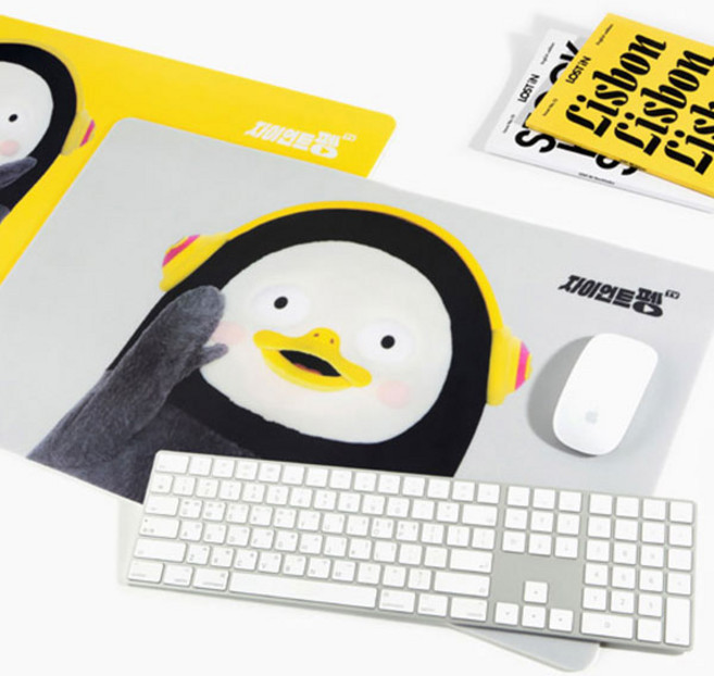 자이언트펭 펭수 데스크매트 책상 패드 테이블 논슬립 와이드 대형 마우스 장패드, 옐로우