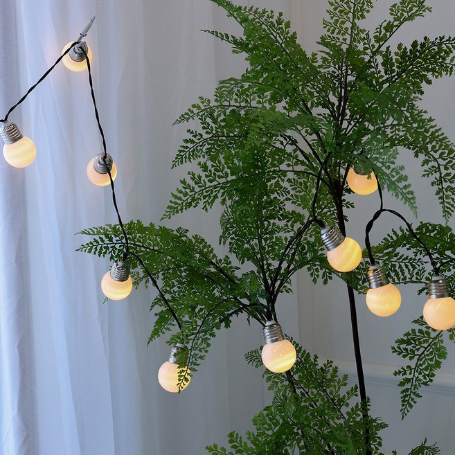 HK.sell 우주볼 줄전구 USB 화이트캡 빅볼 앵두 전구 6M 30구, 전구색, 1개