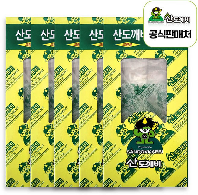 산도깨비 멤브렌 휘튼치드 차량용 교환용 맴브렌 피톤치드, 5개, 오리지날/산림향