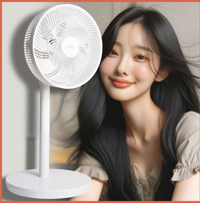 All화이트 원스 가정용 스탠드 리모컨 저소음 써큘레이터 선풍기, 스탠드형