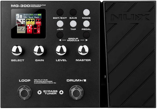 Nux Mg300 베이스 기타 이펙트 페달 프로세서 멀티 56 드럼 비트 60s 루프 3 Eq, 01 NUX MG-300, 1개