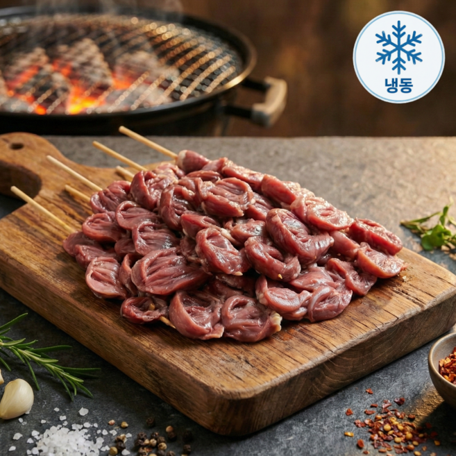 염통꼬치 국산 닭 심장 피통 간식 안주 우와당, 1kg, 1개