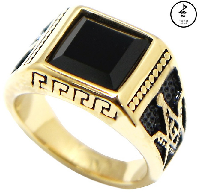 인디라벨 써지컬스틸 G골드 반지