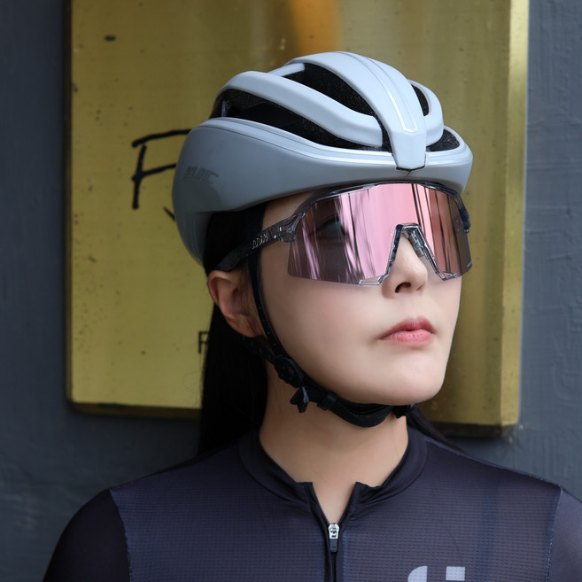 백퍼센트 100프로 S3 폴리쉬드 다크그레이 로즈골드 미러변색 러닝 자전거 등산 골프 스포츠 고글, 1개