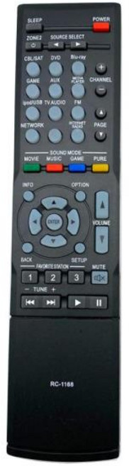 호환 RC-1168 Denon AV 수신기 AVR-1713 AVR-X1000 용 리모컨 호환, 한개옵션0, 1개