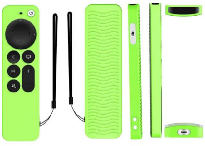 2021 Apple TV 4K 2세대 Siri 원격 제어용 분실 방지 보호 케이스 미끄럼 방지 내구성 실리콘 충격 방지 커버, 31)E, 벨기에