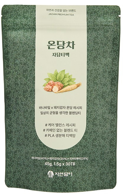 자연담아 온당차 혈당관리차 바나바잎차 돼지감자차 치커리차 블렌딩티 티백 혈당차, 1개, 30개입, 1.5g