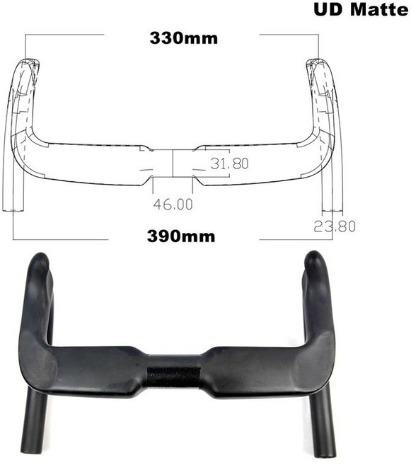 달과6펜스 번치바 핸들바 번치바그립 번치바자전거 자전거핸들 자전거핸들바, 1개, HB23 390mm 무광