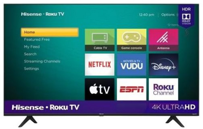 히센스 58R6E3 58인치 4K UHD Roku 스마트 TV HDR10 돌비 비전 알렉사 구글 어시스턴트 호환 DTS 스튜디오 사운드 모션 레이트 120, 58 inches