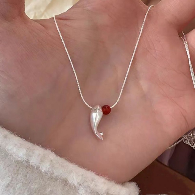 ROYALBELLE 여성 물고기 펜던트 행운 유니크 고급스러운 목걸이 S080111