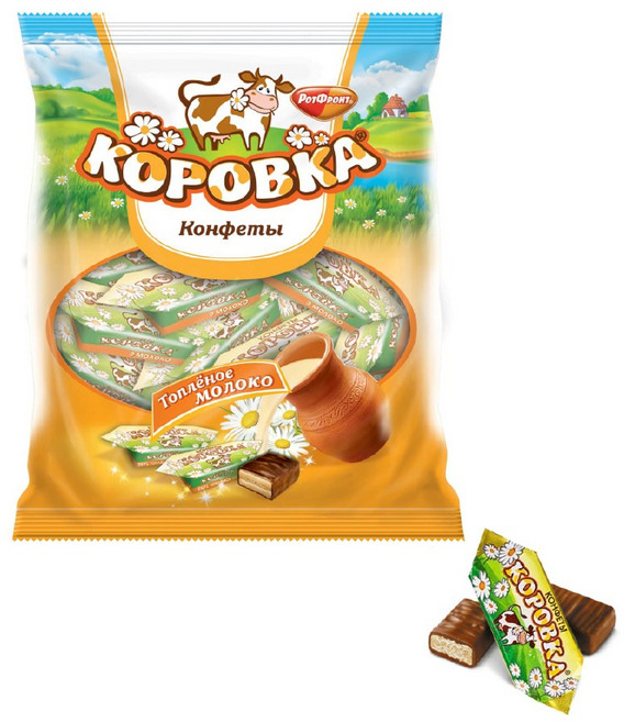 코로브카 구운 우유 필링 와플 캔디, 1개, 250g