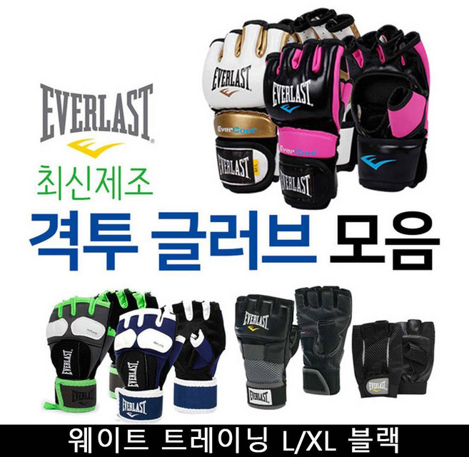 기타 격투글러브 웨이트 트레이닝 L/XL 블랙, 색상, 1개