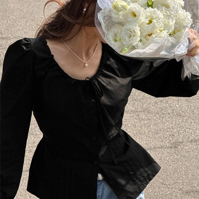 [난닝구]카헤보 리본블라우스