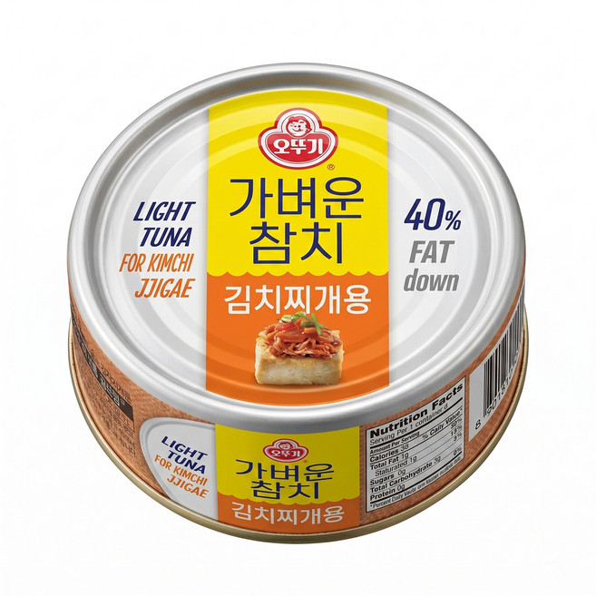 오뚜기 LIGHT&JOY 가벼운 참치 김치찌개용 135g 4개