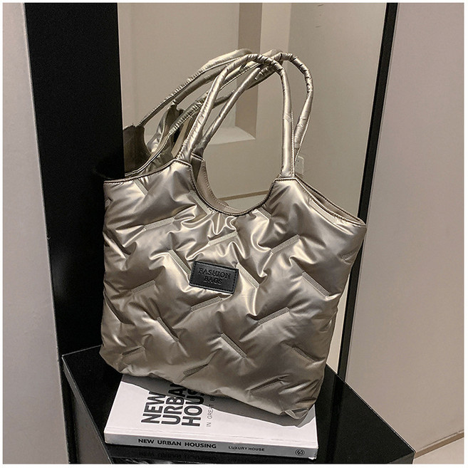 캐릿비 9색 유광 패딩백 토트백 숄더백