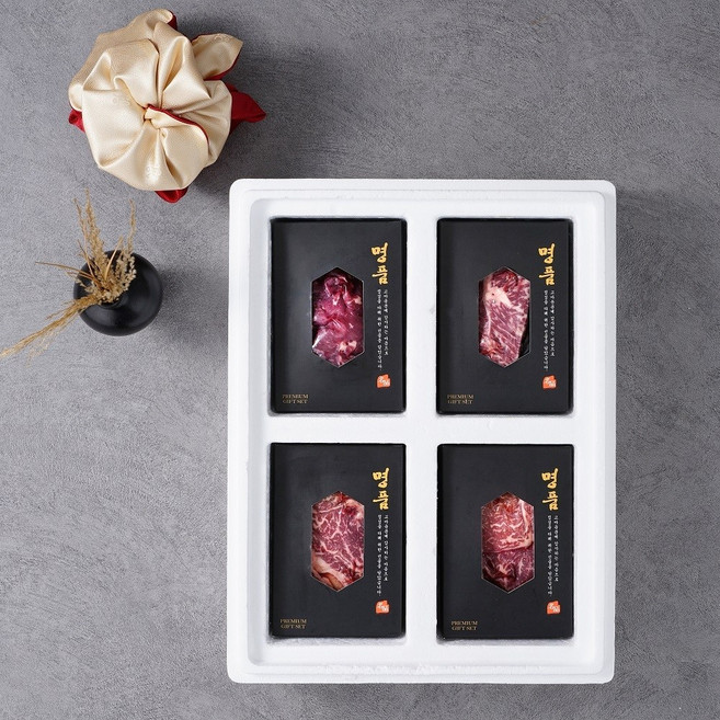 1++ 한우 선물세트 (3구/4구), 4호 등심 채끝 부채 불고기, 1개