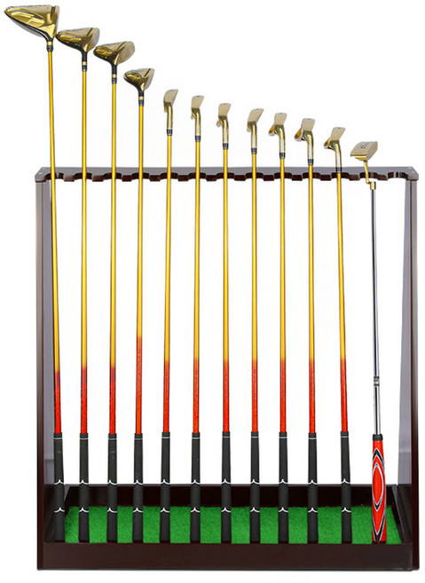 피지엠코리아 PGM 원목 골프 클럽 13클럽 거치대 판매대 매장 전시장 실내연습장 골프채 걸이, 1개