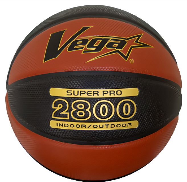 Vega 籃球 SUPER PRO 2800 室外室內通用 合成皮 7號, OBU-2800RBK 黑棕色, 1個