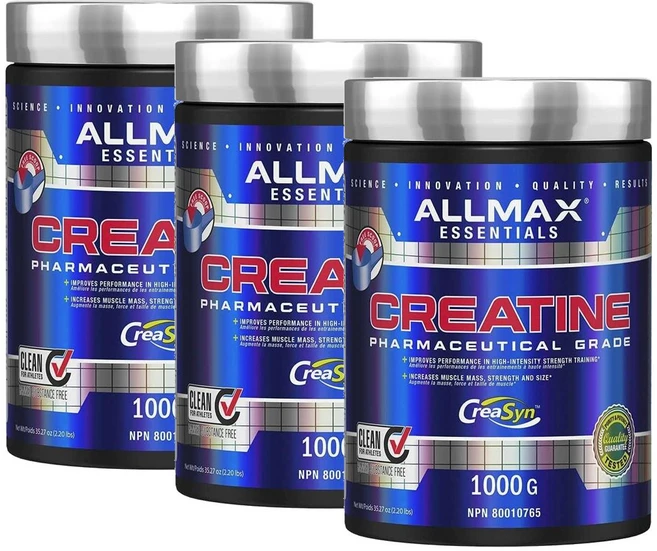 ALLMAX 올맥스 크레아틴 파우더 모노 하이드레이트 미분화 CreaSyn 1000g 35.27oz 3병, 1kg, 3개 - 쿠팡