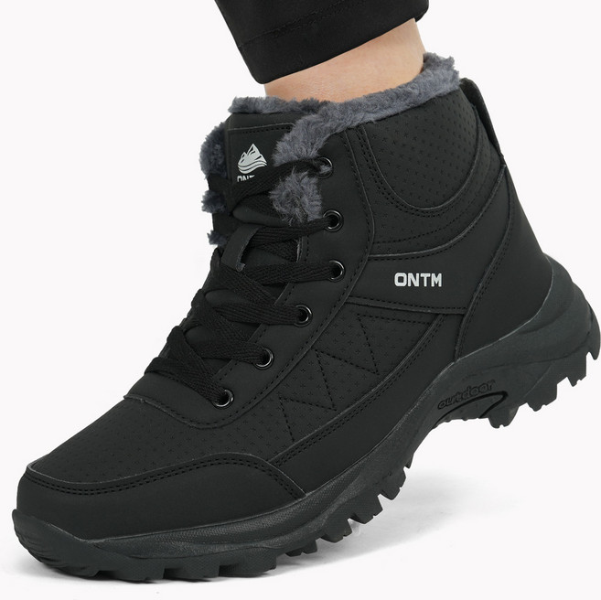 SSOOSS 남자 방한화 패딩부츠 남성 털부츠 방한 겨울 바이크 신발 QW9T16