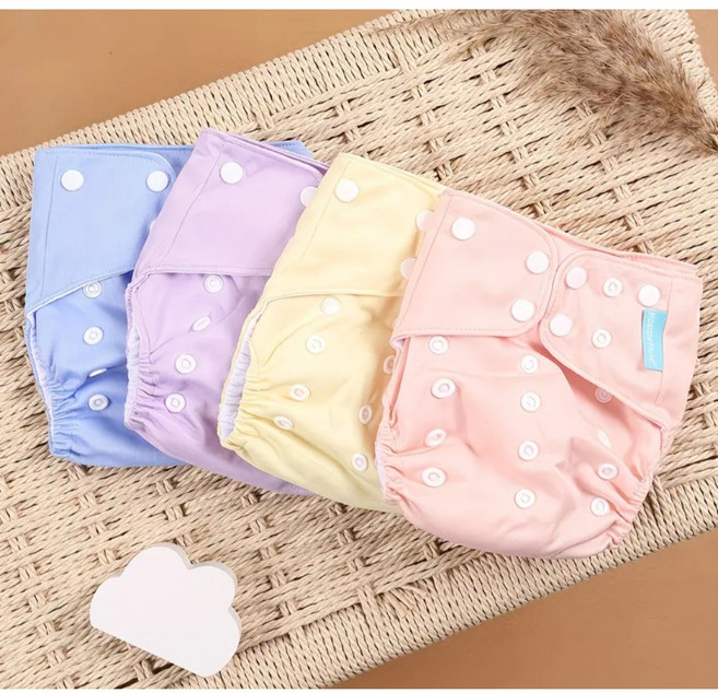 코지베베 우리아가 통풍 잘되는 빨아쓰는 천기저귀 커버 4개 1세트, 블루, 1개