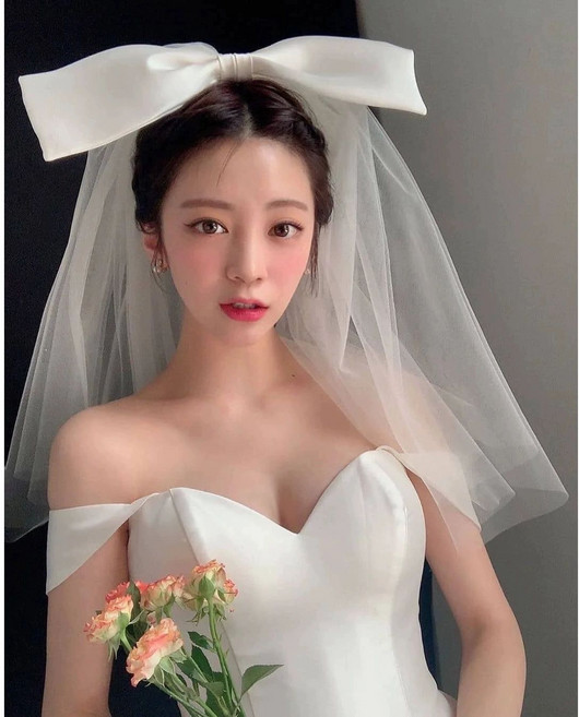 결혼식 웨딩 면사포 베일 롱 브라이덜샤워 드레스 셀프