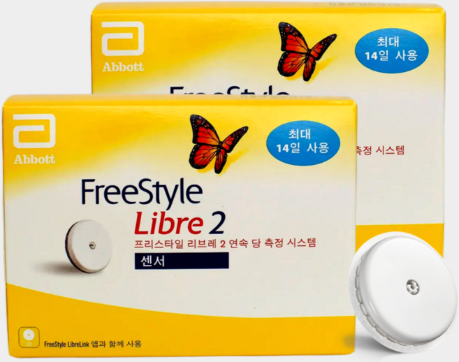 프리스타일 리브레2 무채혈 연속 혈당 측정기 당뇨 관리 센서 정품, 2개, FreeStyle Libre
