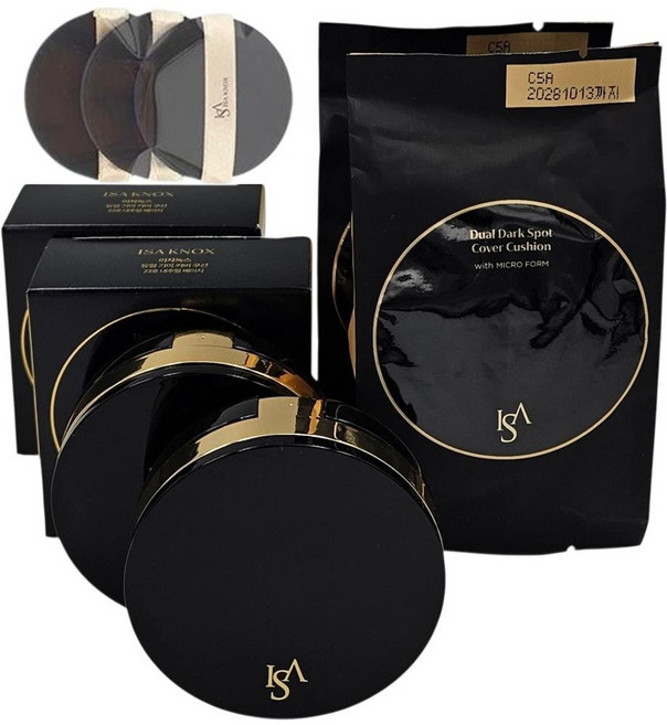 이자녹스 듀얼 기미 커버 쿠션 본품 15g + 리필 15g 세트, 21호 본품 2개 + 리필 2개 + 퍼프 3매, 1개