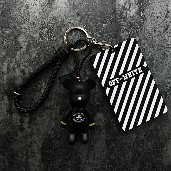 슈프림 열쇠고리 슈프림 키홀더 BY, 1개, C. 레드 화이트 곰