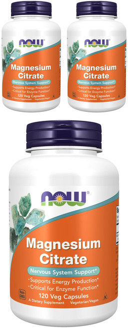 나우푸드 마그네슘 시트레이트 베지 캡슐, 120정, 3개