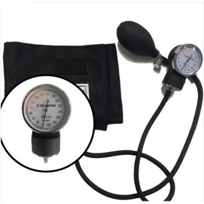 녹십자 메타혈압계 수동식혈압계 아네로이드혈압계 혈압측정 실습용 혈압측정기, 1개