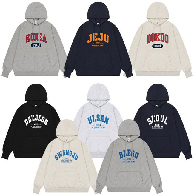 서울 6대광역시 레터링 오버핏 후드티 남여공용