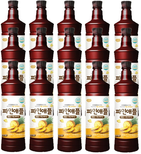 광야식품 파인애플 베이스, 15개, 970ml