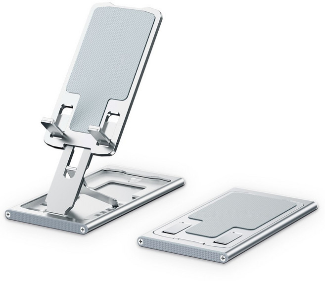 휴대용 스마트폰 슬림 거치대, 1개, 실버