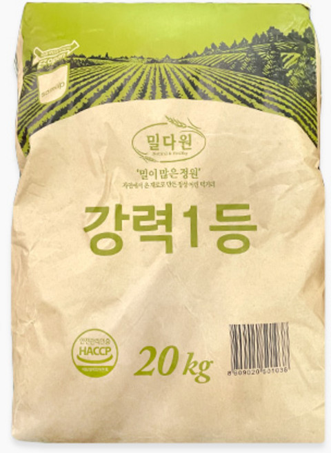 밀참/밀다원 강력분 1등급밀가루, 1개, 20kg