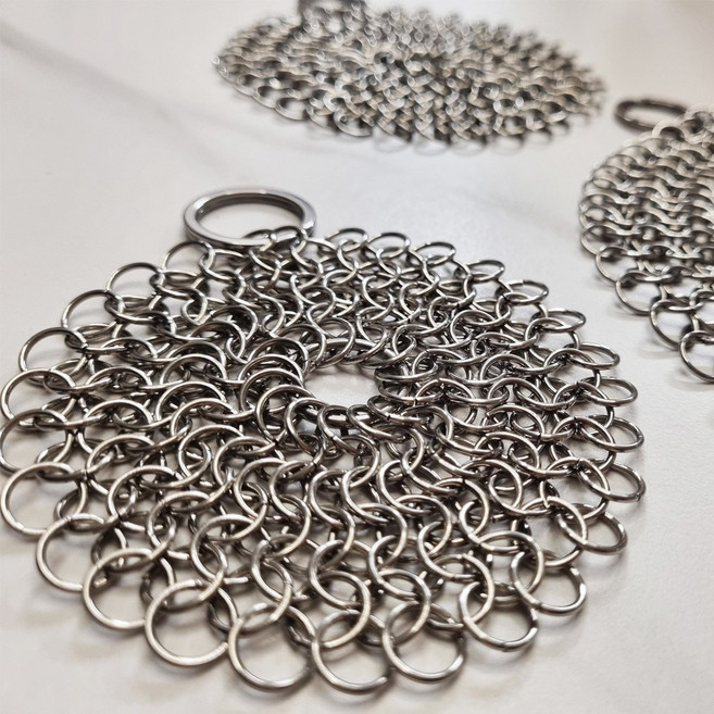 그물 수세미 스테인리스 링 316 원형 대형 소형, 대형(L)