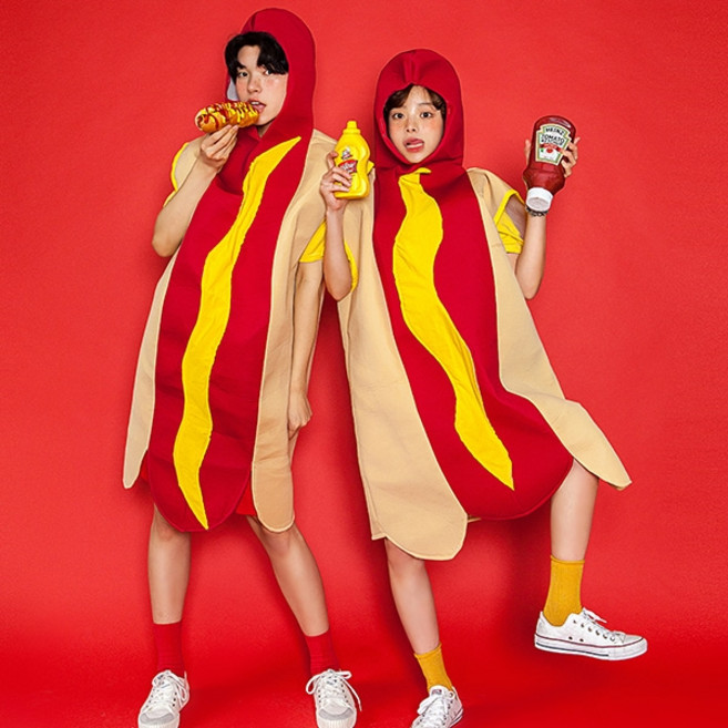 할로윈 코스튬 코스프레 의상 졸업사진 핫도그 슈트