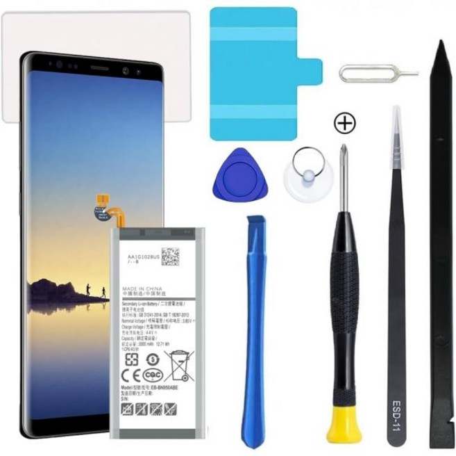 갤럭시 S21 배터리 삼성 교체용 전문 수리 도구 키트 포함, Galaxy Note 8