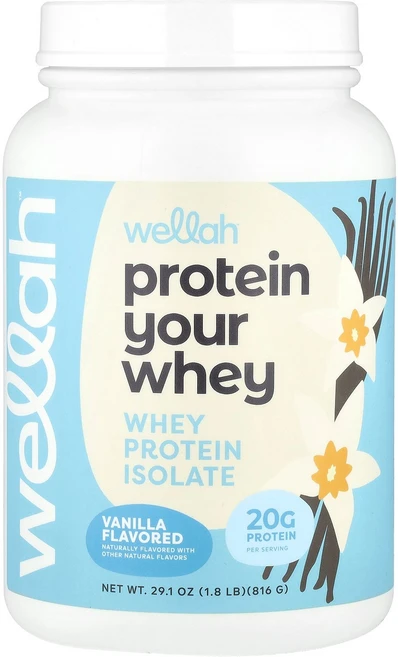 Wellah Protein Your Whey 분리유청단백질 바닐라 (1.8lb) - 816 g, 816g, 1개 - 쿠팡