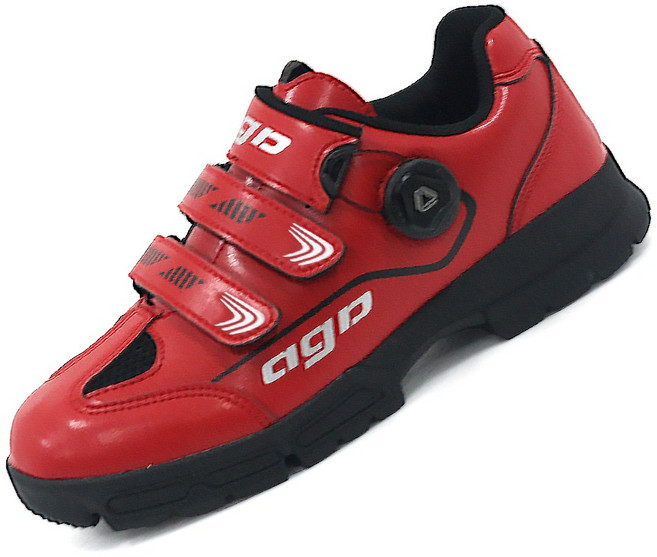 평페달 신발 국내제작 남녀 자전거신발 싸이클화 AGA-1892, 250, 레드