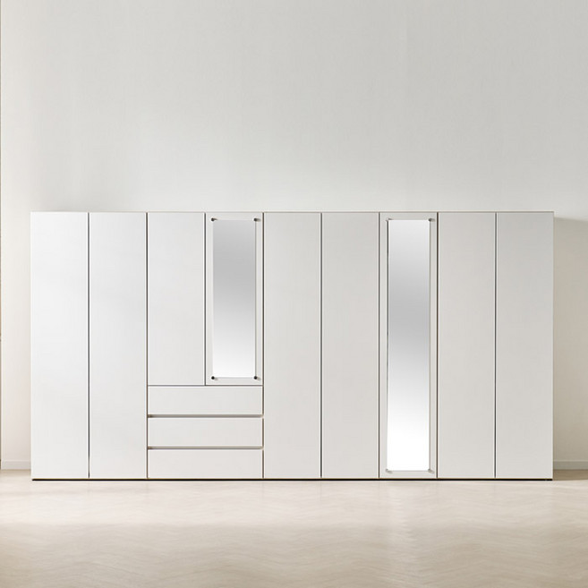 [특가] 보루네오 세인트 LPM 키큰장_터치 3600 옷장세트, 화이트