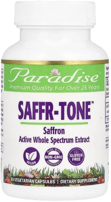 파라다이스허브 Saffr Tone 사프론 스티그마 추출물 15mg 베지캡슐 60정, 1개 - 쿠팡